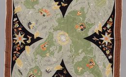 Air France silk scarf world map 1948