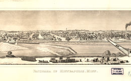 E66 - Panorama of Minneapolis Minnesota - 1873