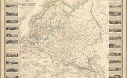 E98 - Pl. 6. Nouvelle Carte Illustree des etats de Nord de l'Europe donnant la Russie d'Europe