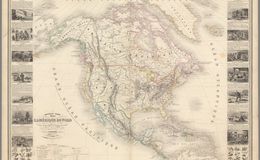 E98 - Pl. 15. Nouvelle carte illustree de l'Amerique du Nord