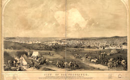 E65 - View of San Francisco Taken from the Western Hill at the foot of Telegraph Hill looking toward Ringon Point and Mission Valley - 1851