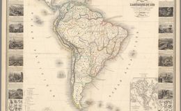 E98 - Pl. 16. Nouvelle carte illustree de l'Amerique du Sud