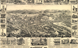 E65 - Birds eye view Placerville Cal