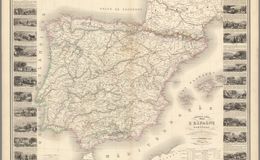E98 - Pl. 10. Nouvelle Carte Illustree de L'Espagne et de Portugal