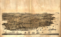 E65 - San Francisco Birds Eye View - CB Gifford - 1864