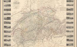 E98 - Pl. 8. Nouvelle Carte Illustree de la Suisse